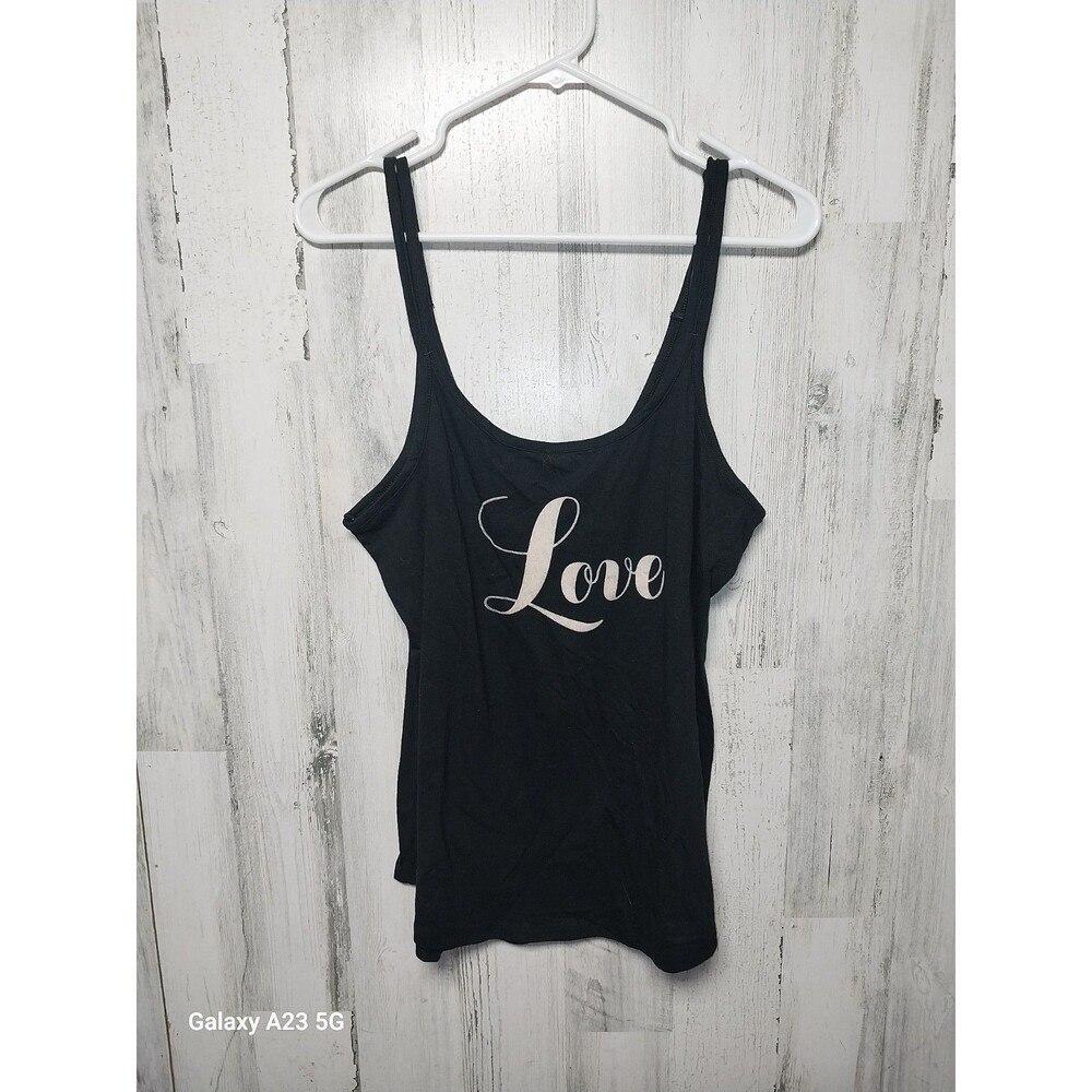 Victoria's Secret Medium Black Love Tank Top